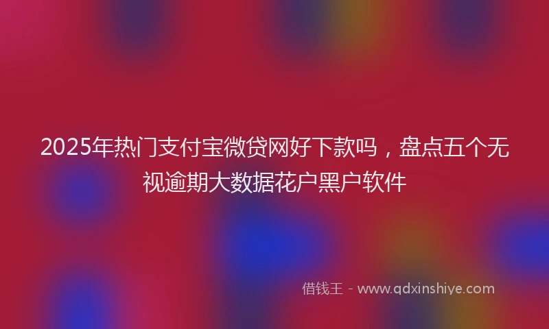 2025年热门支付宝微贷网好下款吗，盘点五个无视逾期大数据花户黑户软件