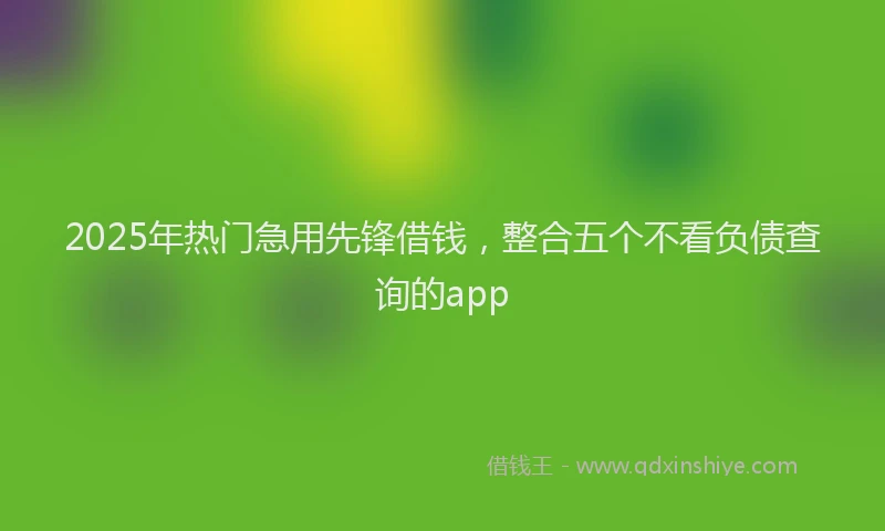 2025年热门急用先锋借钱，整合五个不看负债查询的app