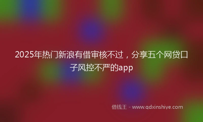 2025年热门新浪有借审核不过，分享五个网贷口子风控不严的app