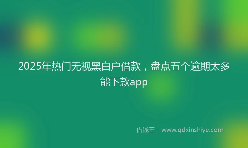 2025年热门无视黑白户借款，盘点五个逾期太多能下款app