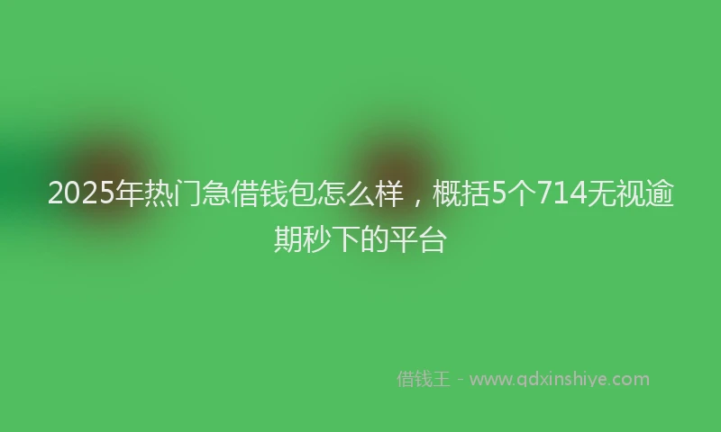 2025年热门急借钱包怎么样，概括5个714无视逾期秒下的平台