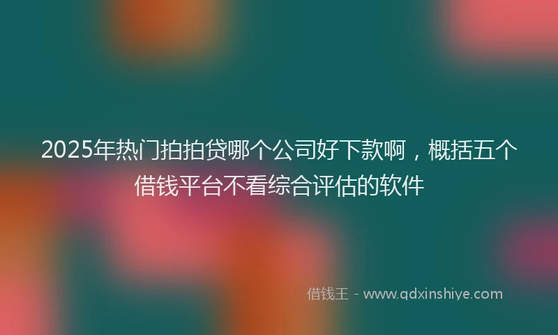 2025年热门拍拍贷哪个公司好下款啊，概括五个借钱平台不看综合评估的软件