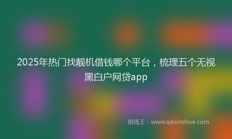2025年热门找靓机借钱哪个平台，梳理五个无视黑白户网贷app