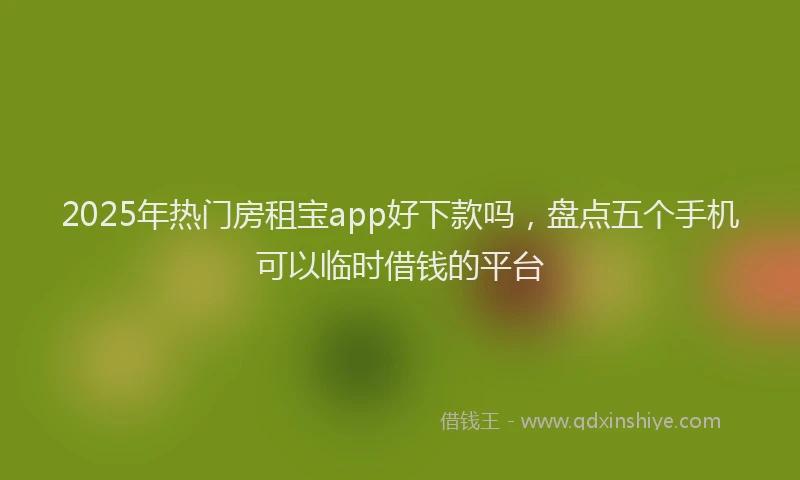 2025年热门房租宝app好下款吗，盘点五个手机可以临时借钱的平台