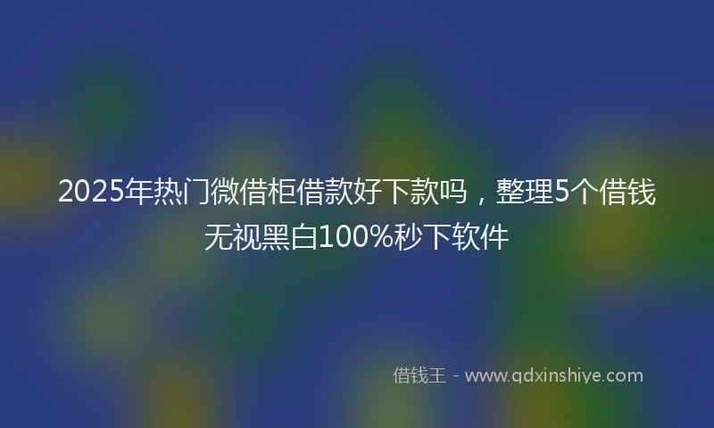 2025年热门微借柜借款好下款吗，整理5个借钱无视黑白100%秒下软件