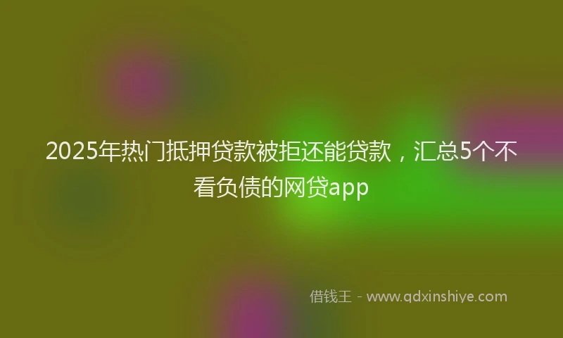 2025年热门抵押贷款被拒还能贷款，汇总5个不看负债的网贷app