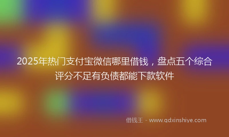2025年热门支付宝微信哪里借钱，盘点五个综合评分不足有负债都能下款软件