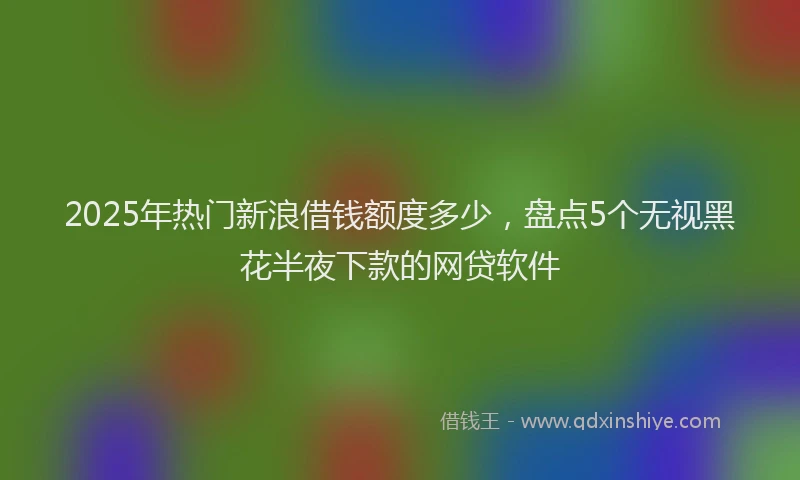 2025年热门新浪借钱额度多少，盘点5个无视黑花半夜下款的网贷软件