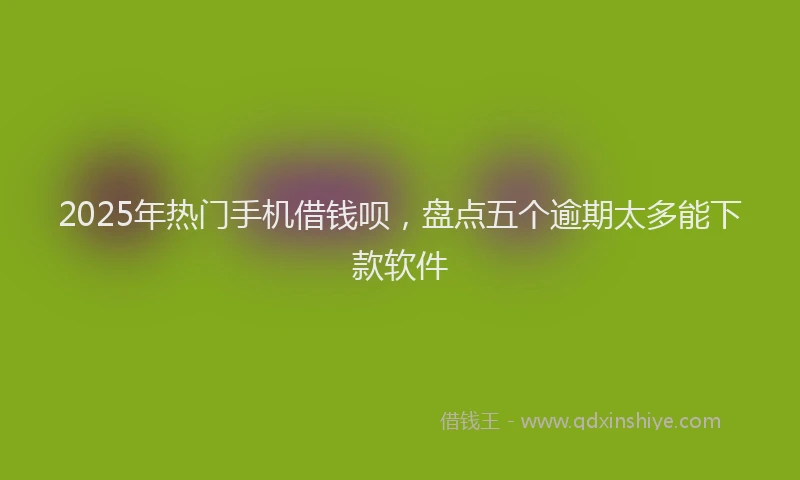 2025年热门手机借钱呗，盘点五个逾期太多能下款软件