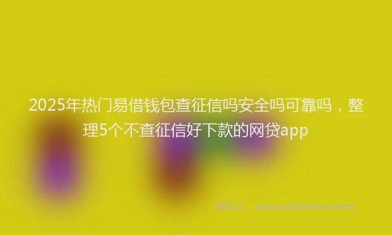 2025年热门易借钱包查征信吗安全吗可靠吗，整理5个不查征信好下款的网贷app