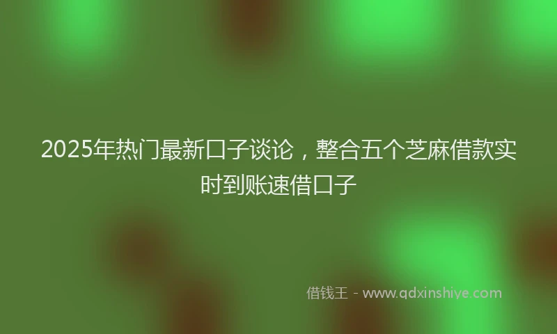 2025年热门最新口子谈论，整合五个芝麻借款实时到账速借口子