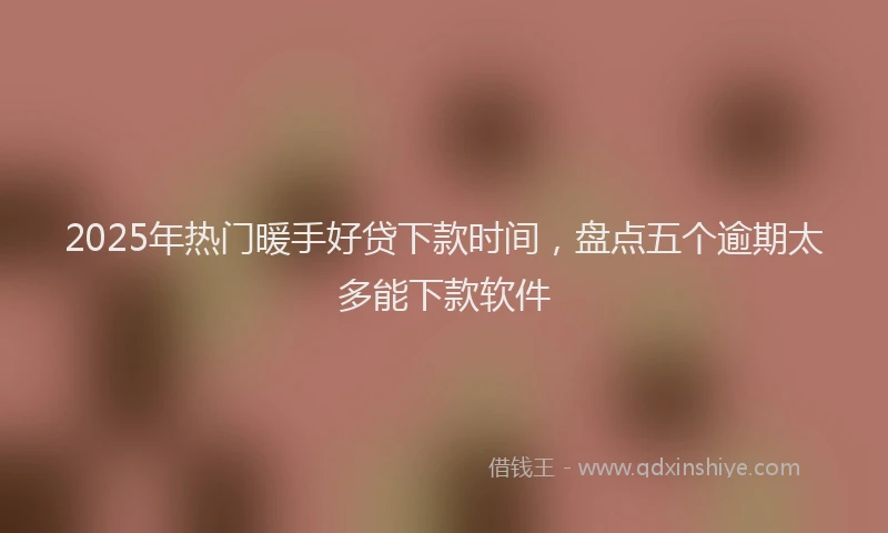2025年热门暖手好贷下款时间，盘点五个逾期太多能下款软件