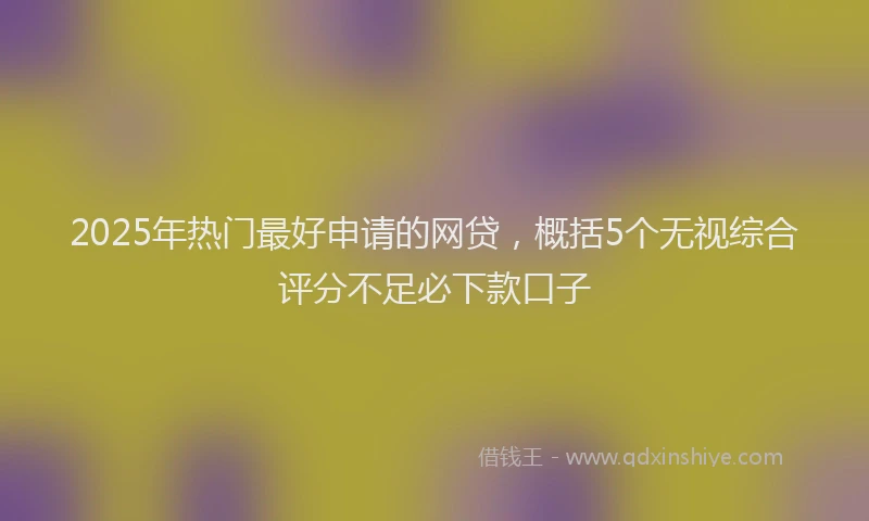 2025年热门最好申请的网贷，概括5个无视综合评分不足必下款口子