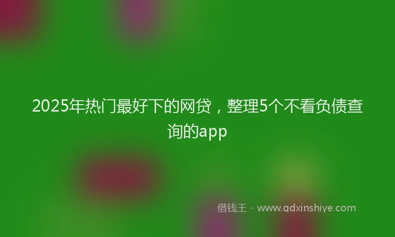 2025年热门最好下的网贷，整理5个不看负债查询的app