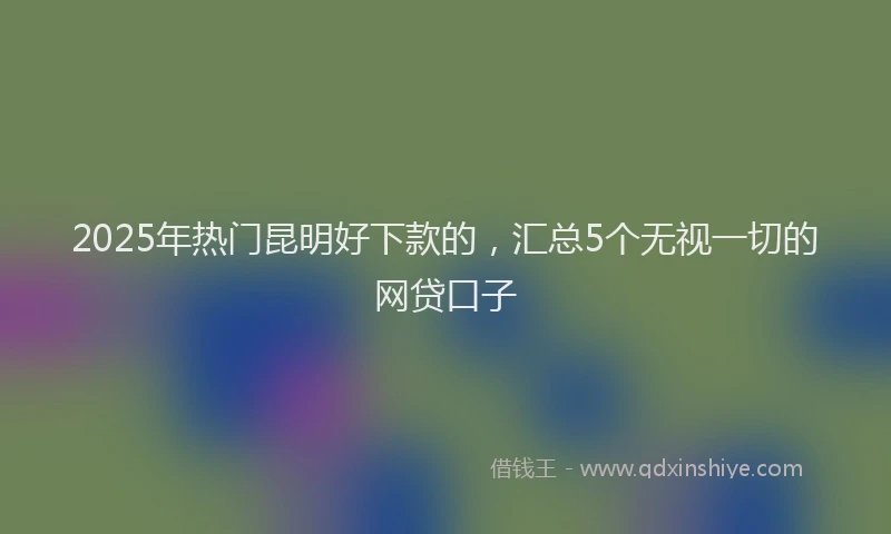 2025年热门昆明好下款的，汇总5个无视一切的网贷口子