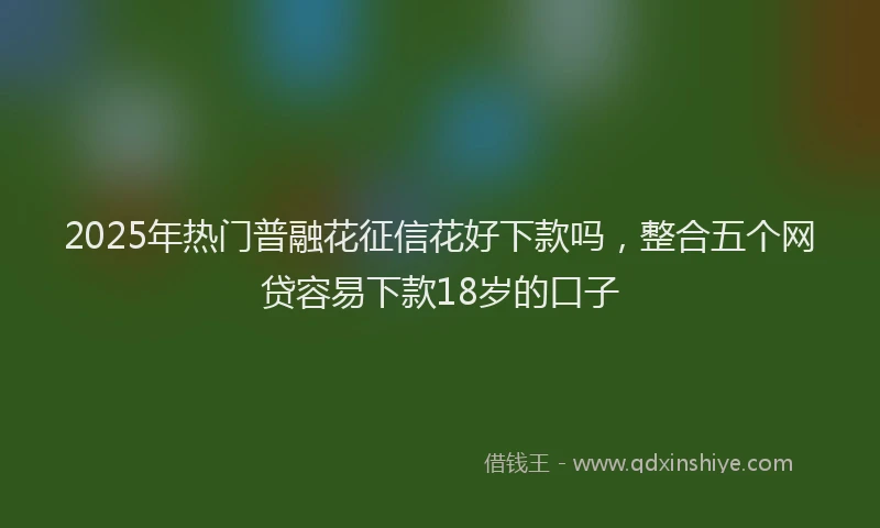 2025年热门普融花征信花好下款吗，整合五个网贷容易下款18岁的口子