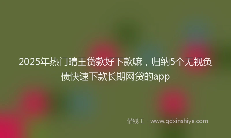 2025年热门晴王贷款好下款嘛，归纳5个无视负债快速下款长期网贷的app