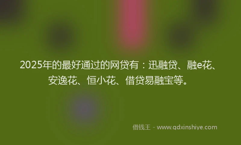 2025年的最好通过的网贷有：迅融贷、融e花、安逸花、恒小花、借贷易融宝等。