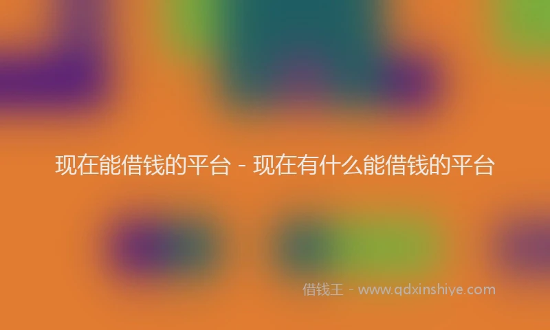 现在能借钱的平台 - 现在有什么能借钱的平台
