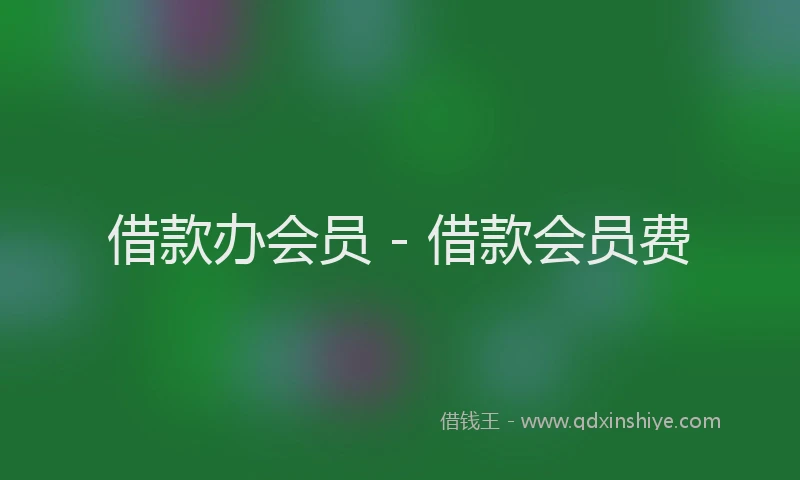 借款办会员 - 借款会员费