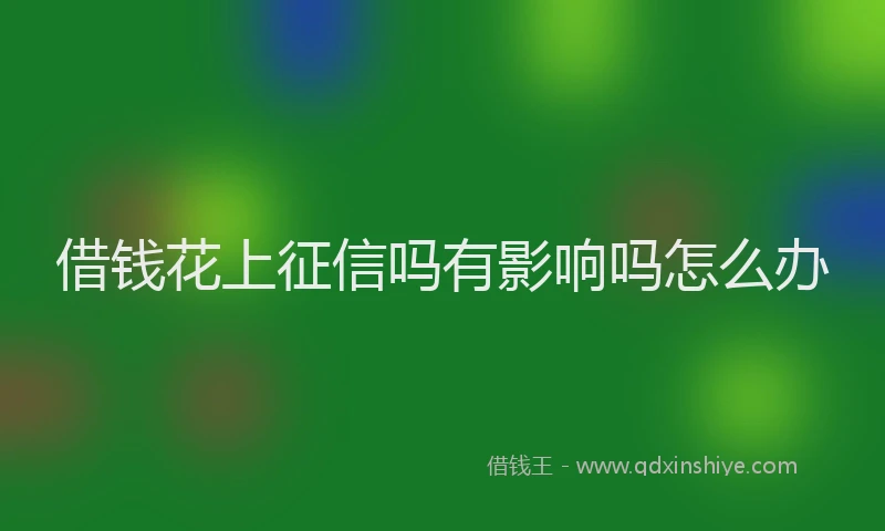 借钱花上征信吗有影响吗怎么办