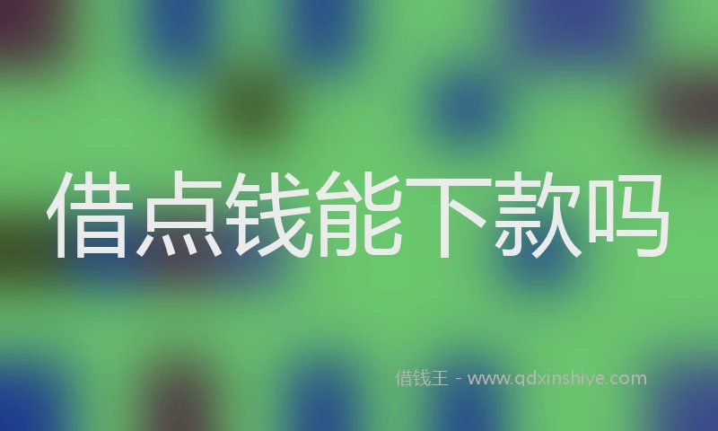 借点钱能下款吗
