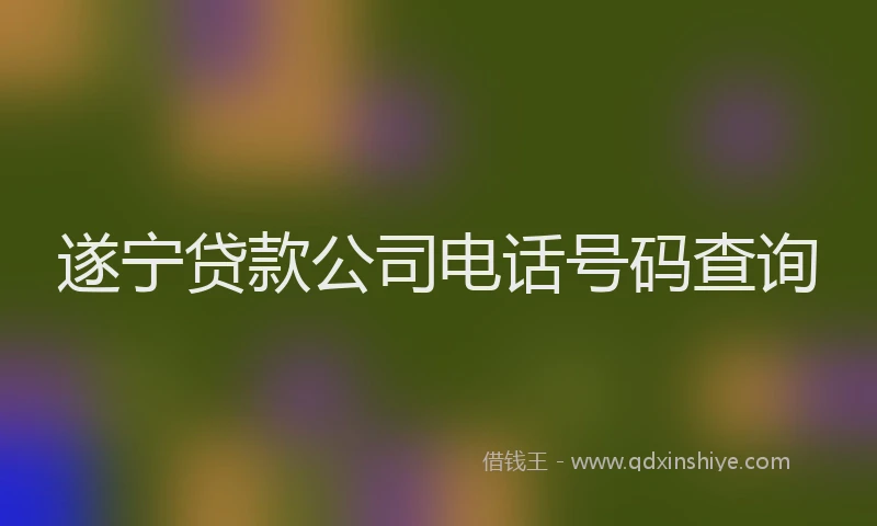 遂宁贷款公司电话号码查询