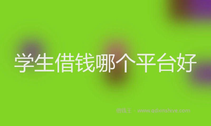 学生借钱哪个平台好