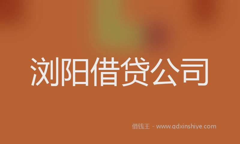 浏阳借贷公司