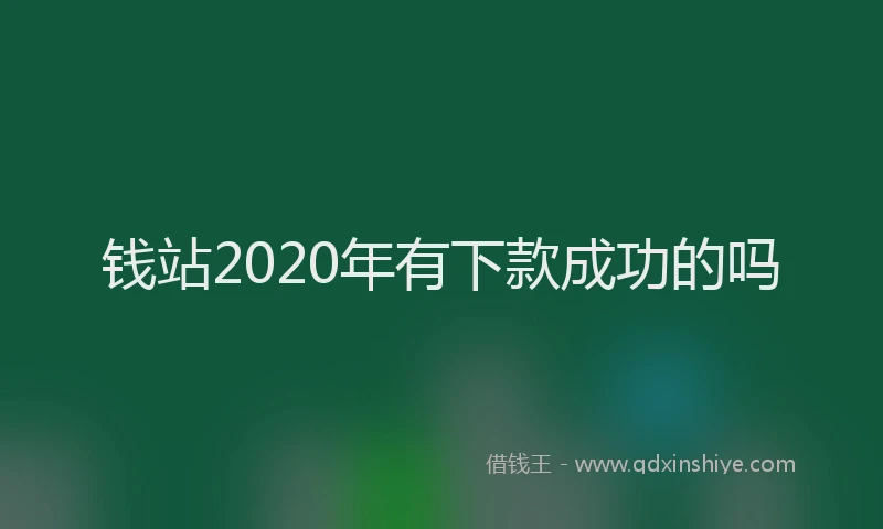 钱站2020年有下款成功的吗