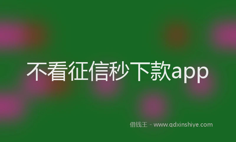 不看征信秒下款app
