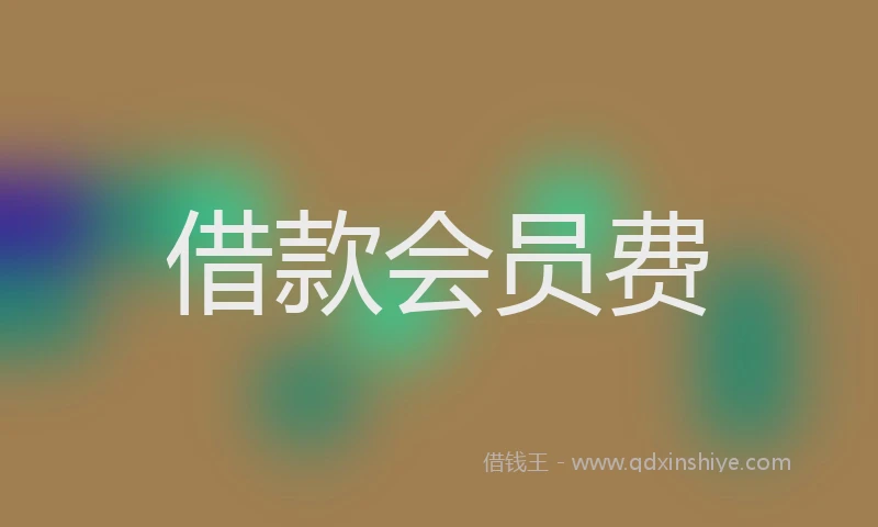 借款会员费