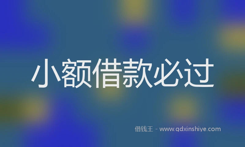 小额借款必过