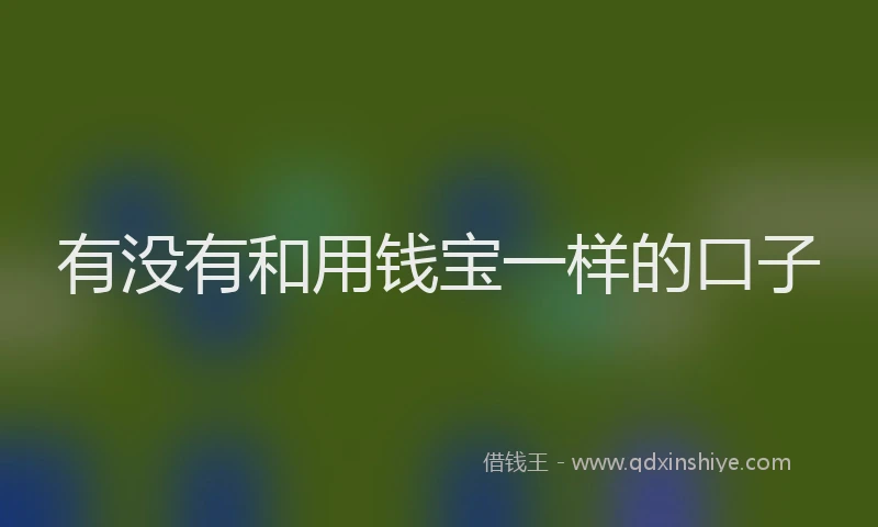 有没有和用钱宝一样的口子
