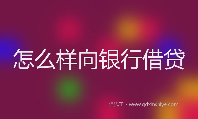 怎么样向银行借贷