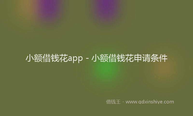 小额借钱花app - 小额借钱花申请条件