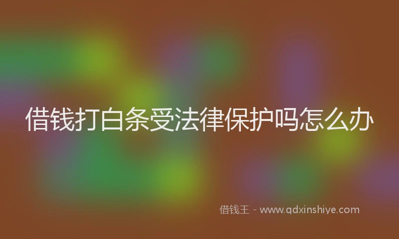 借钱打白条受法律保护吗怎么办
