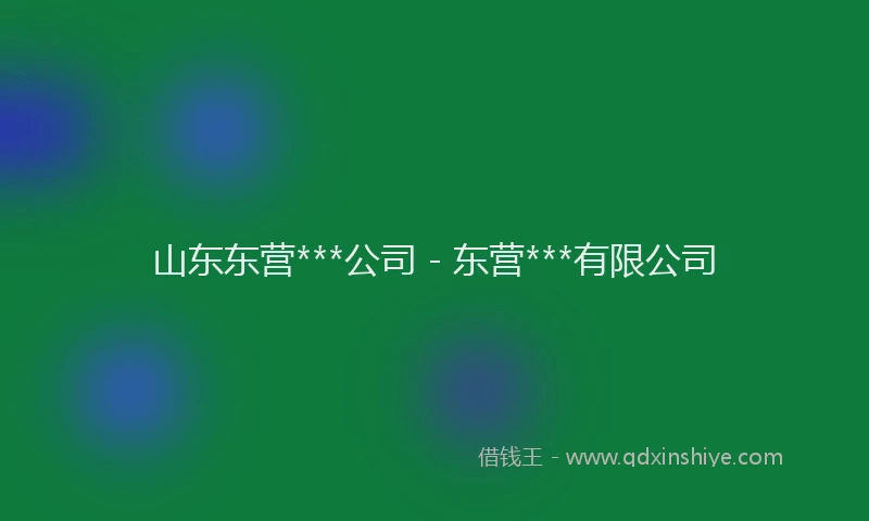 山东东营***公司 - 东营***有限公司