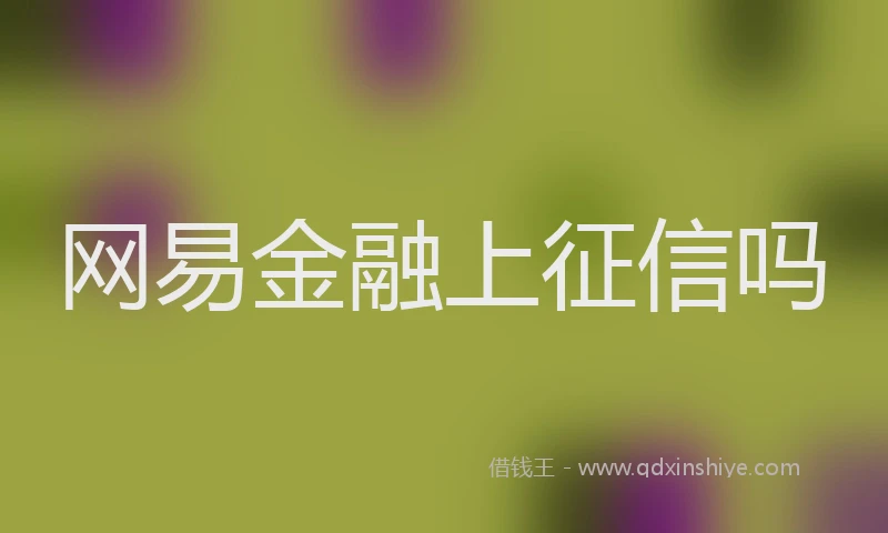 网易金融上征信吗