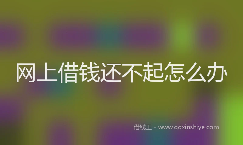 网上借钱还不起怎么办