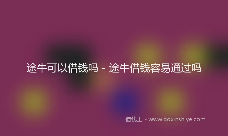 途牛可以借钱吗 - 途牛借钱容易通过吗