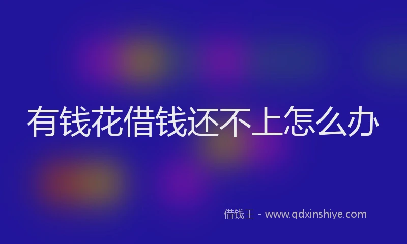 有钱花借钱还不上怎么办