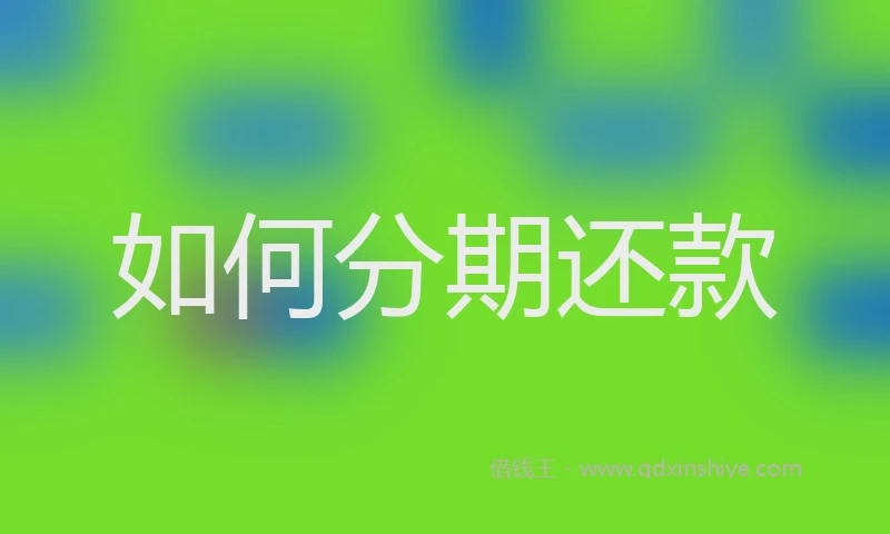 如何分期还款
