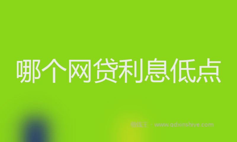 哪个网贷利息低点