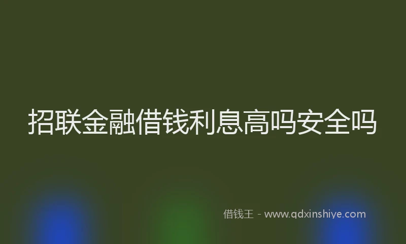 招联金融借钱利息高吗安全吗