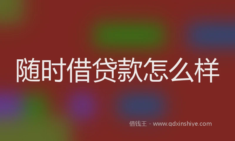 随时借贷款怎么样