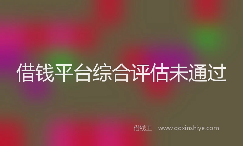 借钱平台综合评估未通过