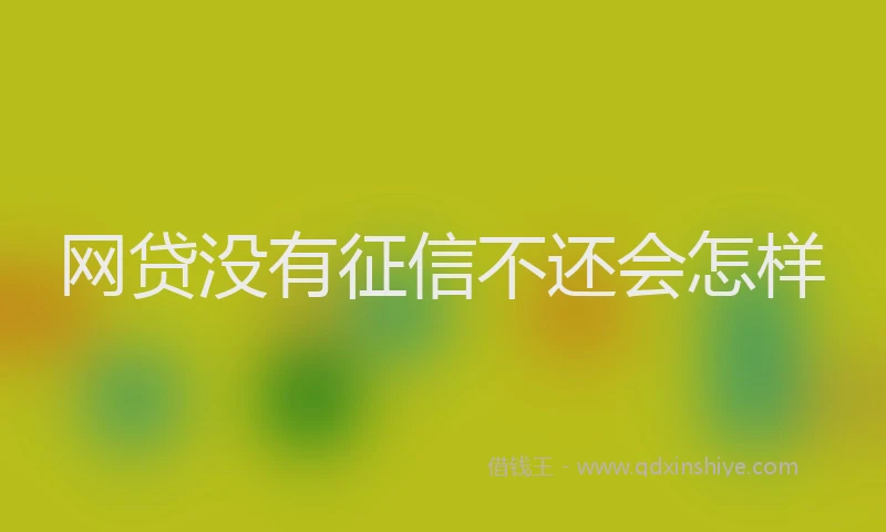 网贷没有征信不还会怎样