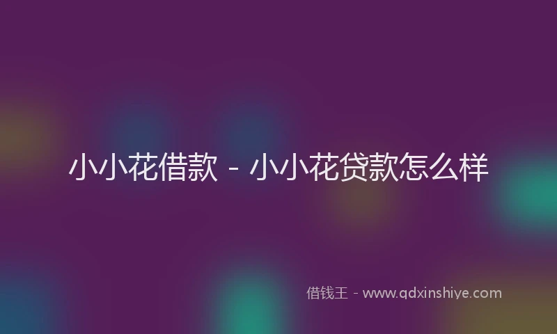小小花借款 - 小小花贷款怎么样