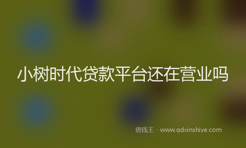 小树时代贷款平台还在营业吗